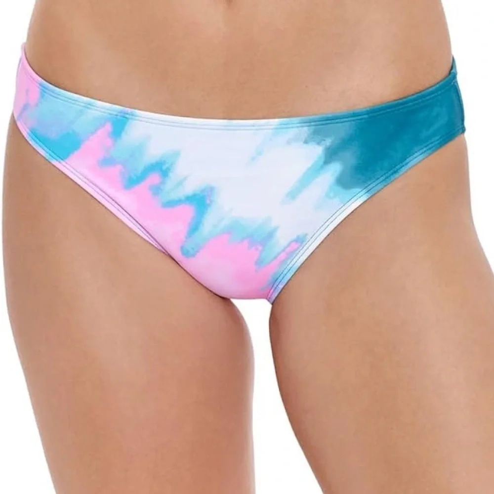Salt + cove Horizon Tie Dye Ruched-Back Hipster Bikini Bottoms juniors sz XS NWT